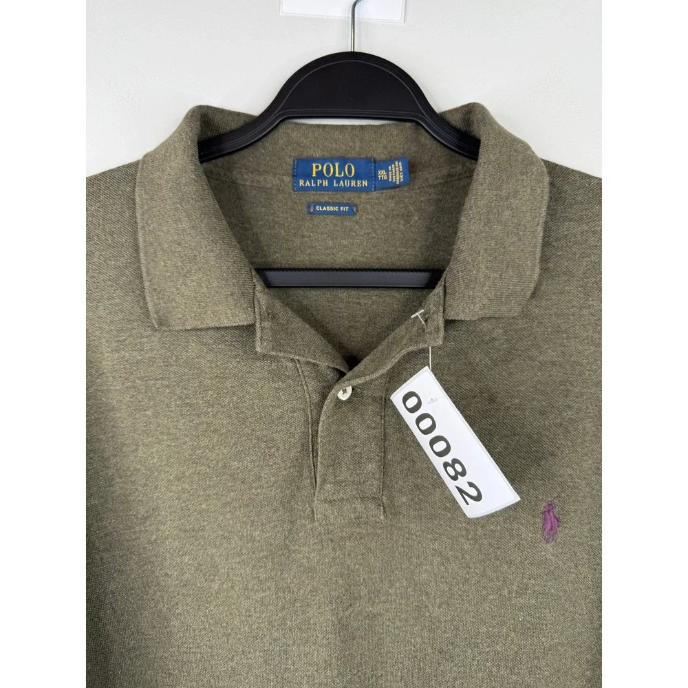 Polo Ralph Lauren Mens XXL Classic Fit Olive Green Short Sleeve 100% Cotton